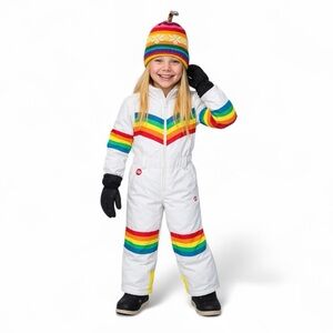 Gap Rainbow Striped Beanie Winter Hat Youth M 7-8